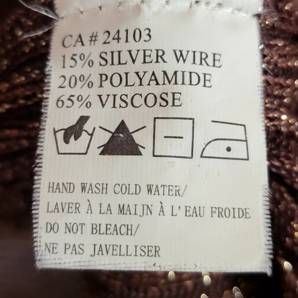 Shiny Brown Red Coral Cardigan - Size  L - Picture 6 of 6